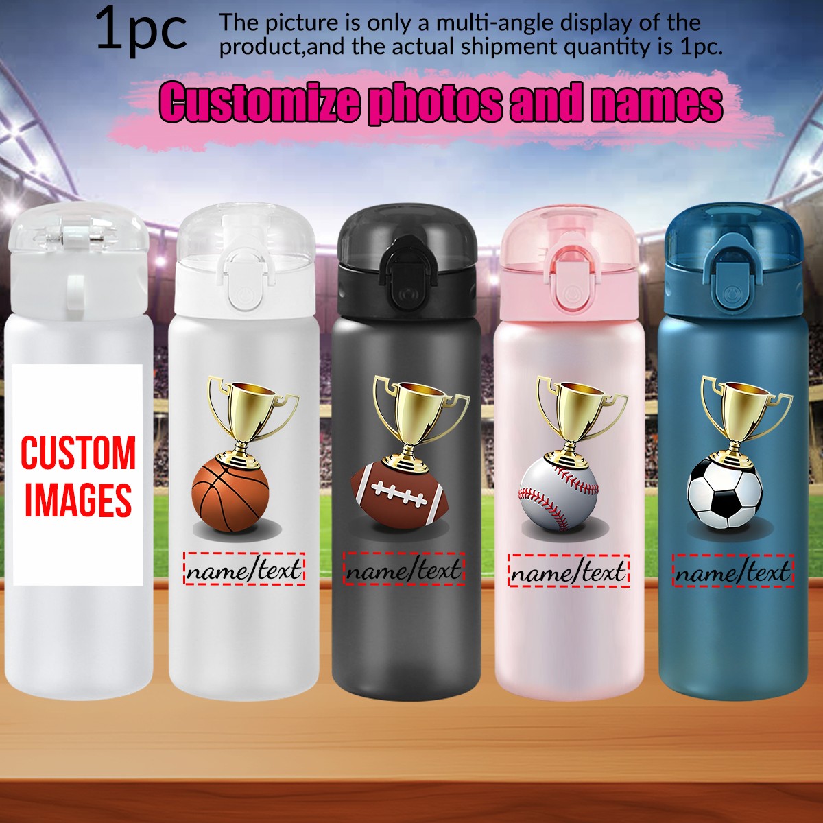 Outdoor Sport Name - Copo de Viagem Personalizado com Foto