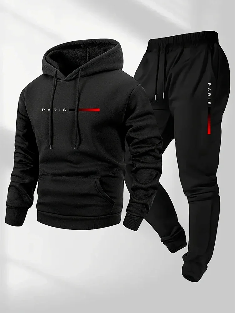 Outdoor Sports Outfit - Conjunto Esportivo Casual Diário Masculino: Moletom