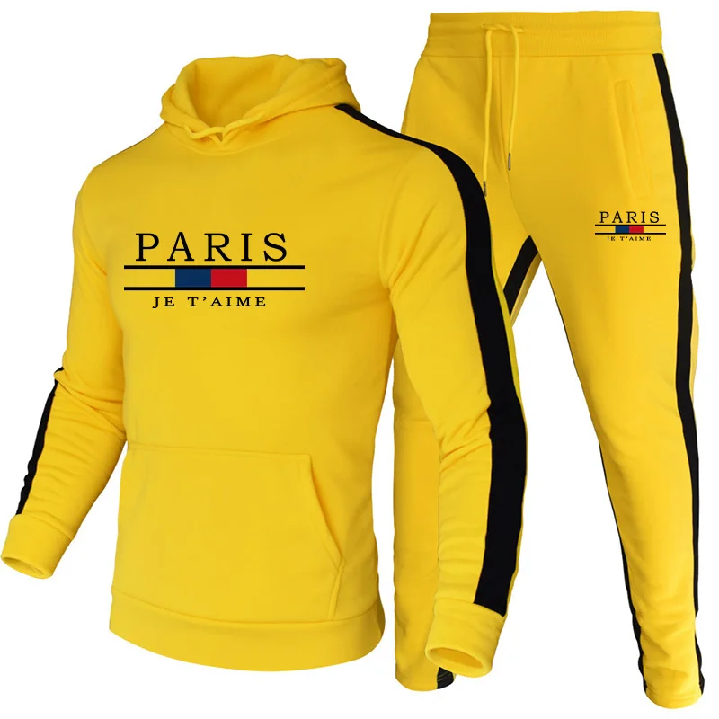 Outdoor Sports Outfit - Conjunto de Moletom Masculino com Estampa,