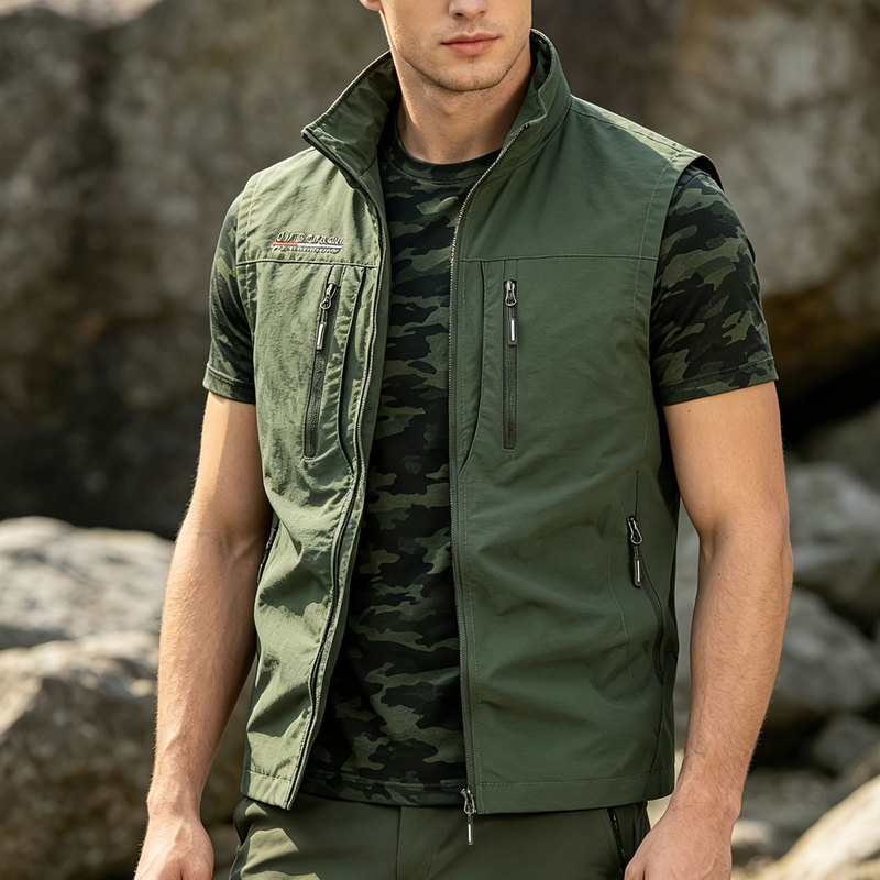 Outdoor Sport Jacket Men - Colete Masculino, Jaqueta de Corrida, Camisa