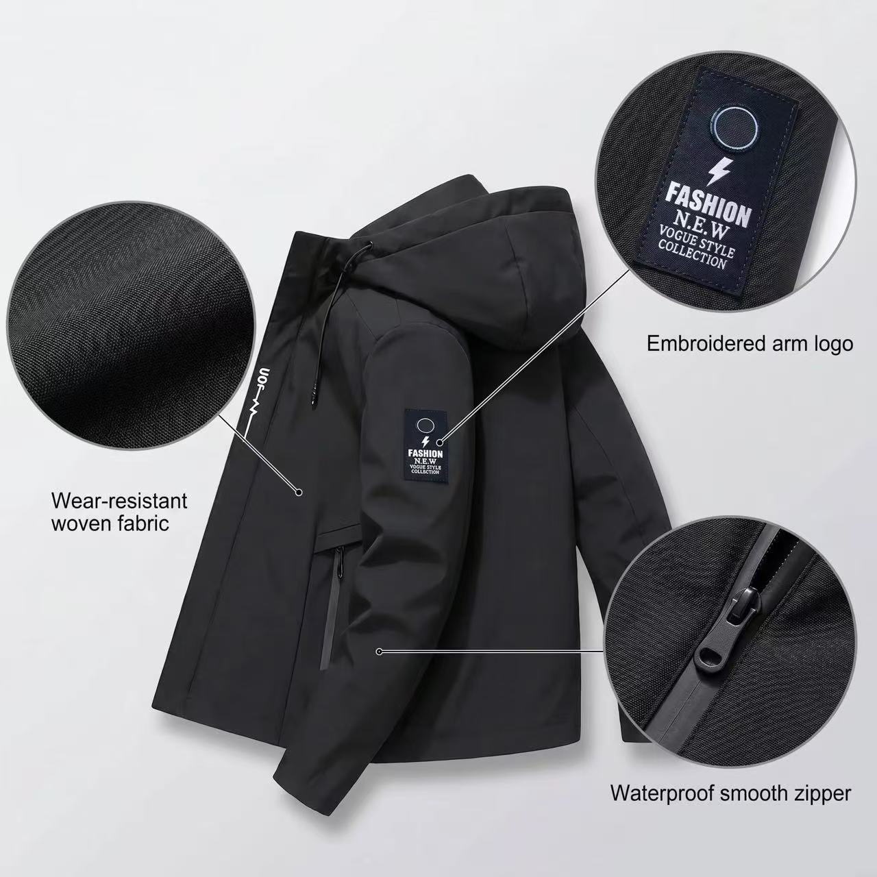 Jaqueta com capuz, design de b - Outdoor Sport Jacket Brand avaliação e preço